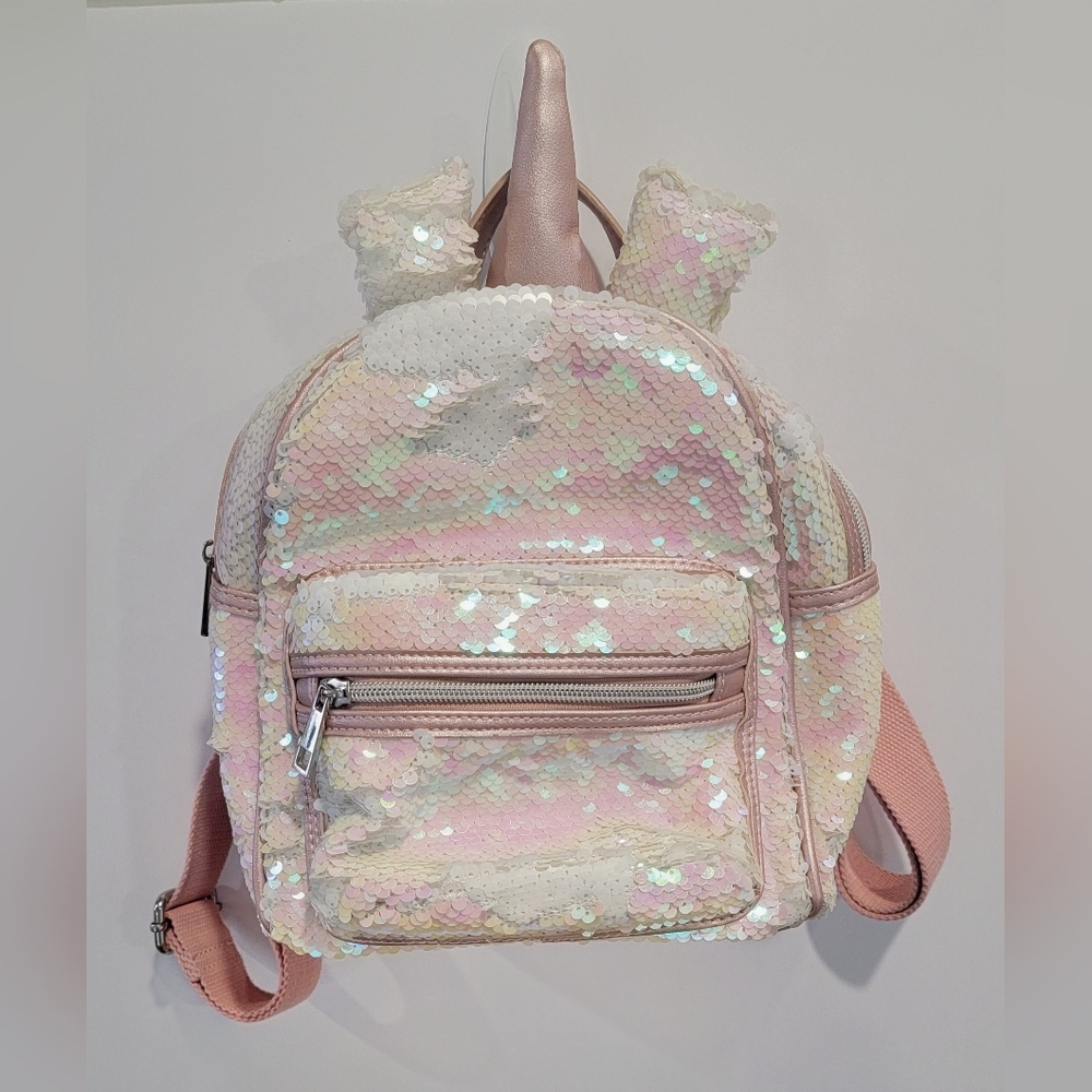 Sequin Pink Unicorn Backpack
